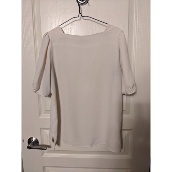 LOFT Tshirt style white blouse, small size - Picture 2 of 3